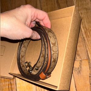 Coach RARE Dog Leash in Signature Canvas leash in box authentic NWT/NIB